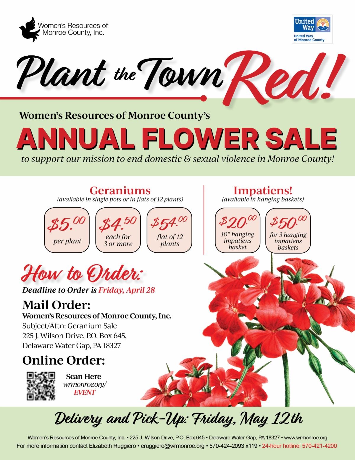 Womens resources flower sale 2023 flyer